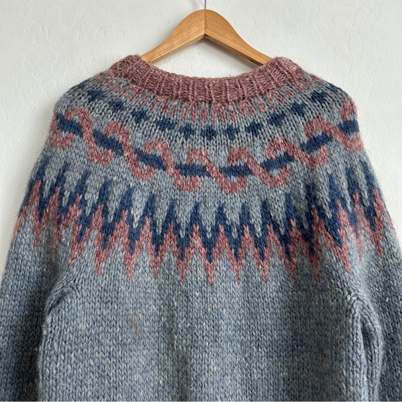 David Grains VTG Sweater Large? Cardigan Wool Icelandic Lopi Nordic Fair Isle - Picture 4 of 11